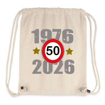 50th anniversary 1976-2026 - Stanley/Stella Recycled Gym Bag - natural - Front