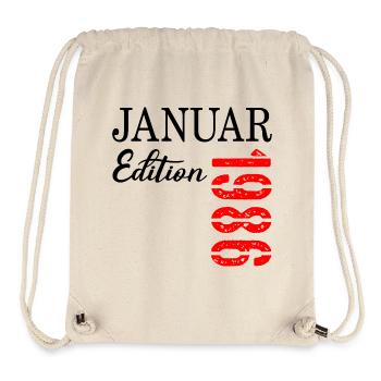 41. Geburtstag Januar 1986 - Stanley/Stella recycelter Gym Bag - Naturweiß - Vorne