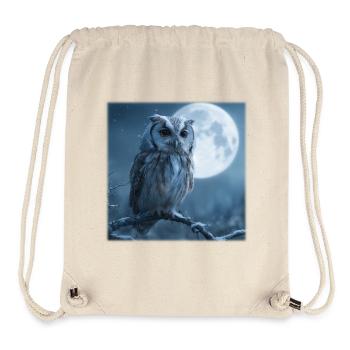 Schnee-Eule Vollmond Magische Winternacht - Stanley/Stella recycelter Gym Bag - Naturweiß - Vorne