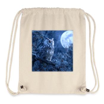 Schnee-Eule Vollmondnacht Magische Winternacht - Stanley/Stella recycelter Gym Bag - Naturweiß - Vorne