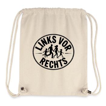 Left before Right - Funny Antifa Slogan - Stanley/Stella Recycled Gym Bag - natural - Front