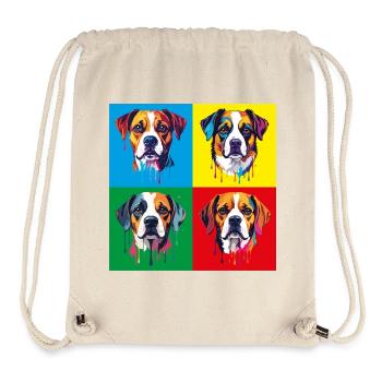 Dog Pop Art Portrait - Stanley/Stella Recycled Gym Bag - natural - Front