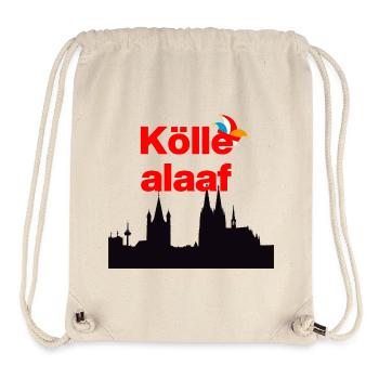 ÖLLE ALAF ! 🃏COLOGNE JECK, CARNAVAL, SESSION, KÖLSCH - Sac à cordon recyclé Stanley/Stella - blanc naturel - Devant