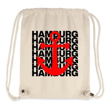 HAMBURG ANKER ROT, HAFEN, MOIN, ELBE, HAMBURGLIEBE - Stanley/Stella Recycled Gym Bag - natural - Front