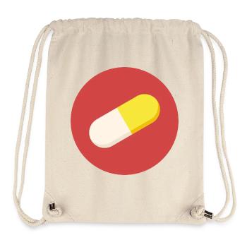 Logo with medicine capsule / tablet - Stanley/Stella Recycled Gym Bag - natural - Front