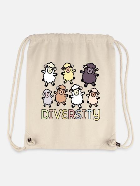 Vielfalt Schaf-Inklusion - Stanley/Stella recycelter Gym Bag - Naturweiß
