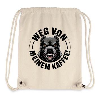 Angry dog head in black - Stanley/Stella Recycled Gym Bag - natural - Front