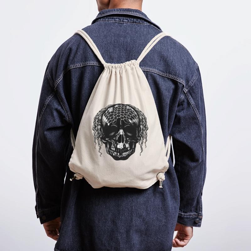 Skull with Mesh Pattern Dreadlocks Stanley/Stella Recycled Gym Bag