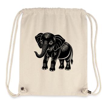 Elefantenbaby - Stanley/Stella recycelter Gym Bag - Naturweiß - Vorne