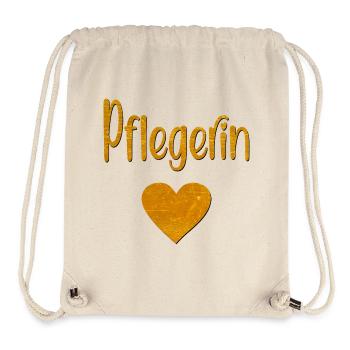 Nurse Heart - Stanley/Stella Recycled Gym Bag - natural - Front
