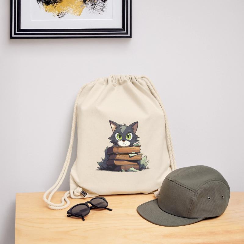 Cat Book Stack Stanley/Stella Recycled Gym Bag