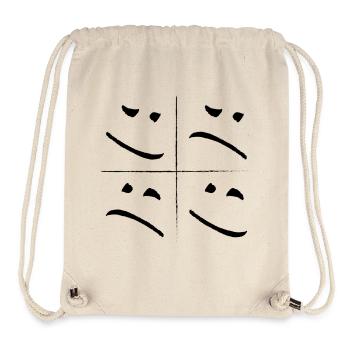 split face sad good - Stanley/Stella recycelter Gym Bag - Naturweiß - Vorne