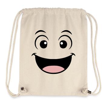 Gute Laune Gesicht - Stanley/Stella recycelter Gym Bag - Naturweiß - Vorne
