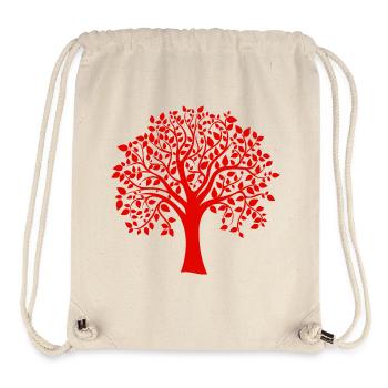 Rote Jumbo-Baum-Print-Silhouette - Stanley/Stella recycelter Gym Bag - Naturweiß - Vorne