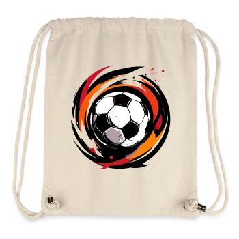 Farbwirbel Fußballball Fussball Deutschland Farben - Stanley/Stella recycelter Gym Bag - Naturweiß - Vorne