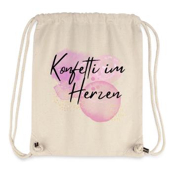 Konfetti im Herzen  - Stanley/Stella recycelter Gym Bag - Naturweiß - Vorne