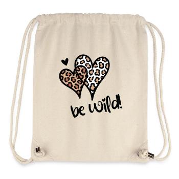 Be Wild Leopard Hearts - Stanley/Stella Recycled Gym Bag - natural - Front