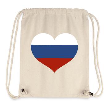 Russische Herzflagge - Stanley/Stella recycelter Gym Bag - Naturweiß - Vorne