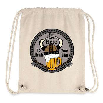 Viking Biertrinker Wikinger - Stanley/Stella recycelter Gym Bag - Naturweiß - Vorne