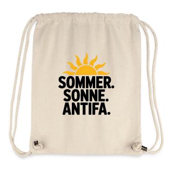 Sommer Sonne Antifa – Antifaschistisches T-Shirt - Stanley/Stella recycelter Gym Bag - Naturweiß - Vorne