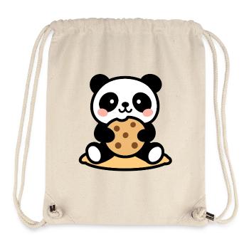 Kawaii Panda Foodie – niedliches Design - Stanley/Stella recycelter Gym Bag - Naturweiß - Vorne
