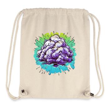 Lila Nebelknäuel Explosion - Stanley/Stella recycelter Gym Bag - Naturweiß - Vorne