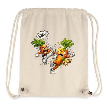 Karate-Karotten im Duell - Stanley/Stella recycelter Gym Bag - Naturweiß - Vorne