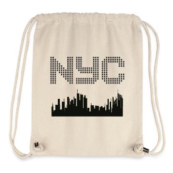 New York Pixel Skyline - Sac à cordon recyclé Stanley/Stella - blanc naturel - Devant