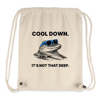 Cool Down – It’s Not That Deep Krokodil Halftone - Stanley/Stella recycelter Gym Bag - Naturweiß - Vorne