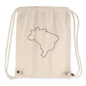 Brazil map - Stanley/Stella Recycled Gym Bag - natural - Front