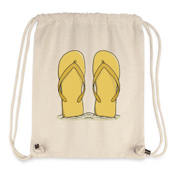 Sunny Beach Flip-Flops - Stanley/Stella recycelter Gym Bag - Naturweiß - Vorne