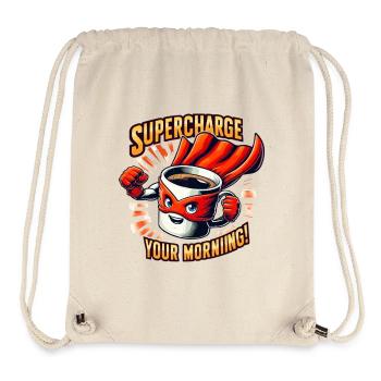 Supercharge Your Morning Kaffeeheld - Stanley/Stella recycelter Gym Bag - Naturweiß - Vorne