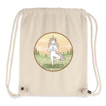 Yoga Unicorn Magical Doing Tree Pose - Stanley/Stella Recycled Gym Bag - natural - Front