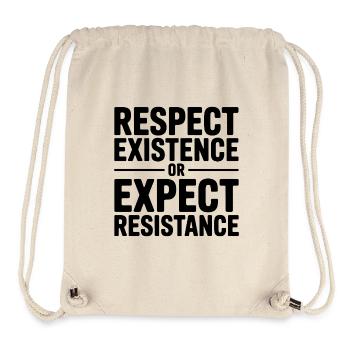Respektiere die Existenz oder erwarte Widerstand – Antifa - Stanley/Stella recycelter Gym Bag - Naturweiß - Vorne