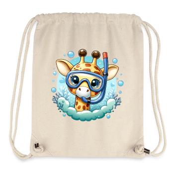 Giraffe im Unterwasser-Schnorchel - Stanley/Stella recycelter Gym Bag - Naturweiß - Vorne