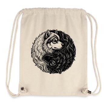 Eurasier | Yin Yang | Hintergrund Material - Stanley/Stella recycelter Gym Bag - Naturweiß - Vorne