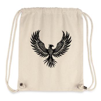 Tribal Phoenix mit ausgebreiteten Flügeln - Stanley/Stella recycelter Gym Bag - Naturweiß - Vorne