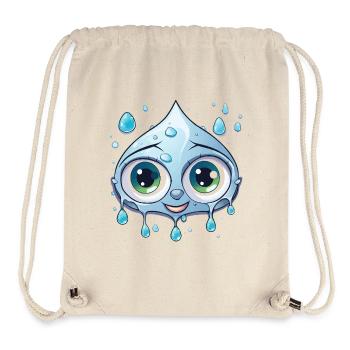 Kawaii Wassertropfen Motiv - Stanley/Stella recycelter Gym Bag - Naturweiß - Vorne