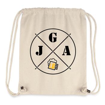 JGA Bier (Junggesellenabschied Kreis Symbol POS2C) - Stanley/Stella recycelter Gym Bag - Naturweiß - Vorne