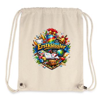 First Grade Learning World Logo - Stanley/Stella Recycled Gym Bag - natural - Front