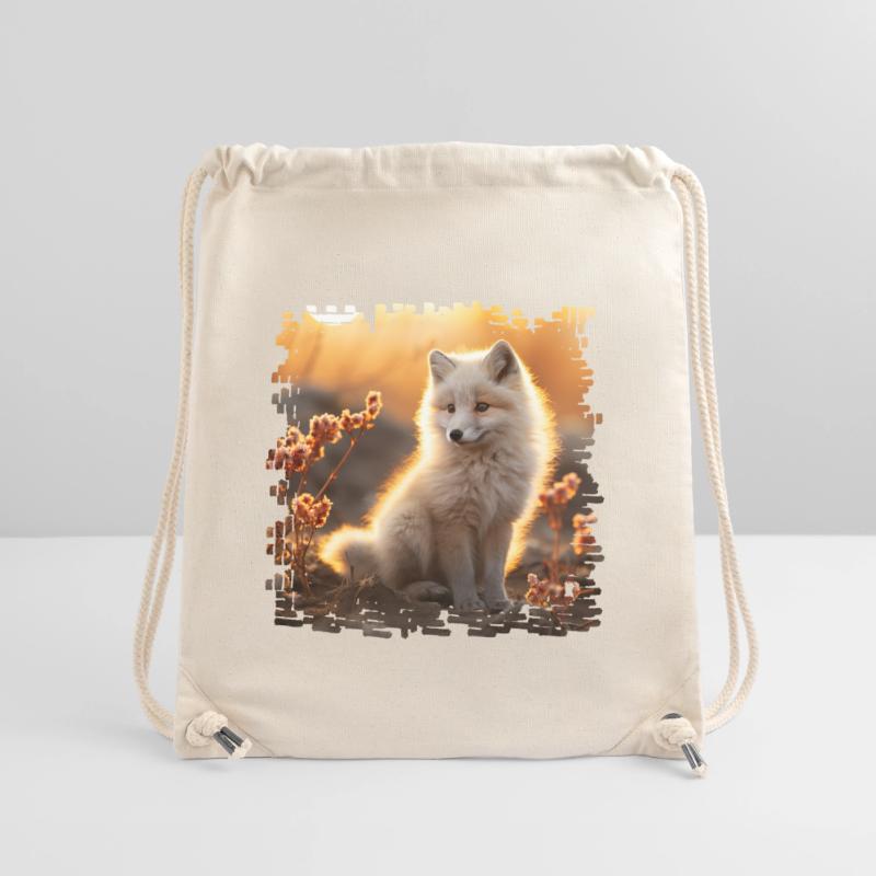 Arctic fox in the Sobbeb sinking Stanley/Stella Recycled Gym Bag