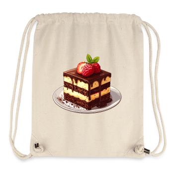 Chocolate cake with raspberry - Stanley/Stella Recycled Gym Bag - natural - Front
