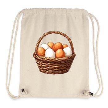 Basket of brown and white eggs - Stanley/Stella Recycled Gym Bag - natural - Front