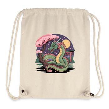 Dragon Sakura under the moon - Stanley/Stella Recycled Gym Bag - natural - Front