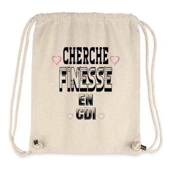 Cherche Finesse en CDI - Sac à cordon recyclé Stanley/Stella - blanc naturel - Devant