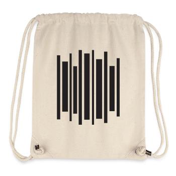 Impulsion géométrique d’égaliseur - Sac à cordon recyclé Stanley/Stella - blanc naturel - Devant