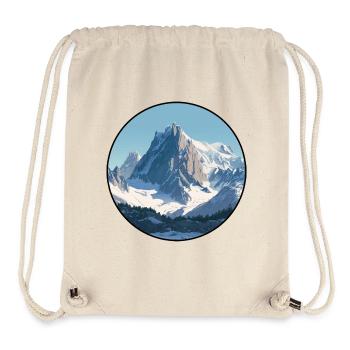 Sommet Mont Blanc France - Sac à cordon recyclé Stanley/Stella - blanc naturel - Devant