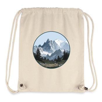 Mont-Blanc-Gebirgslandschaft - Stanley/Stella recycelter Gym Bag - Naturweiß - Vorne
