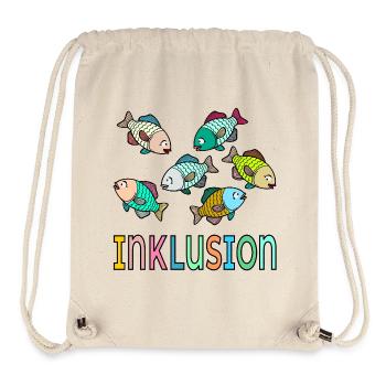 Inklusion Haltung Fische - Stanley/Stella recycelter Gym Bag - Naturweiß - Vorne