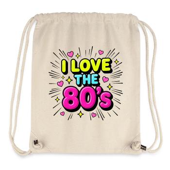 I Love the 80s Neon Retro - Stanley/Stella recycelter Gym Bag - Naturweiß - Vorne